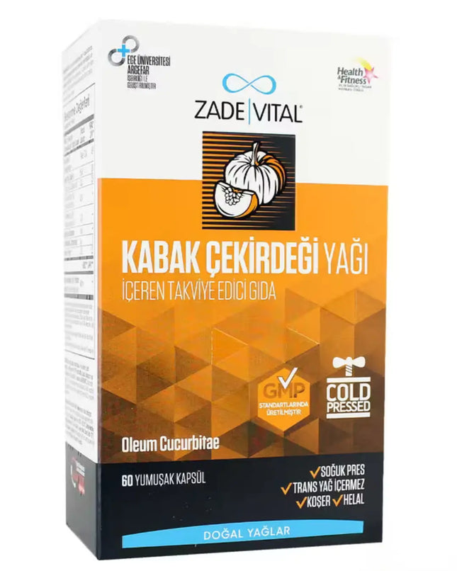 Zade Vital Kabak Çekirdeği Yağı 320 Mg 60 Kapsül