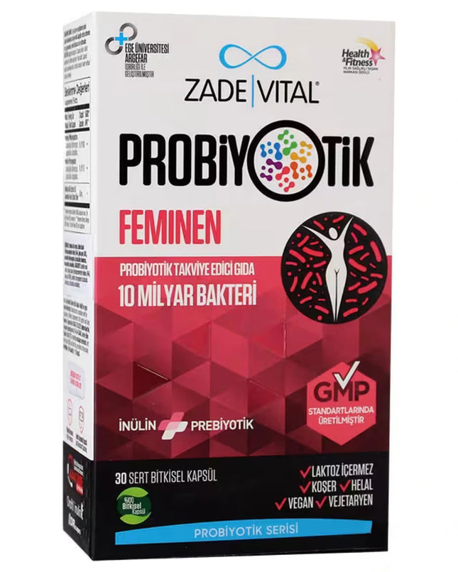 Zade Vital Probiyotik Feminen 30 Kapsül
