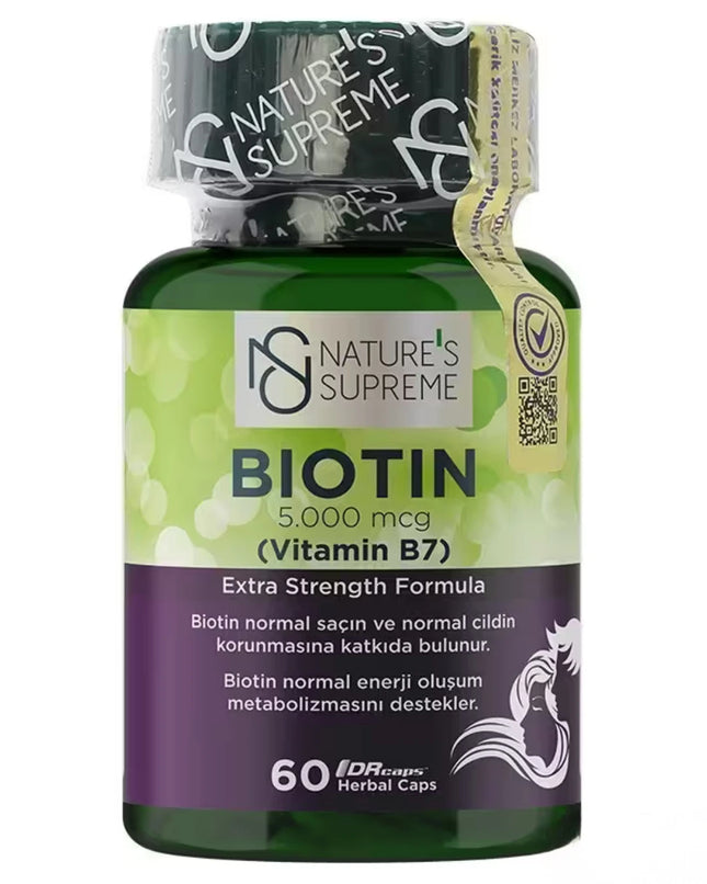 Nature's Supreme Biotin 5000 Mcg 60 Kapsül
