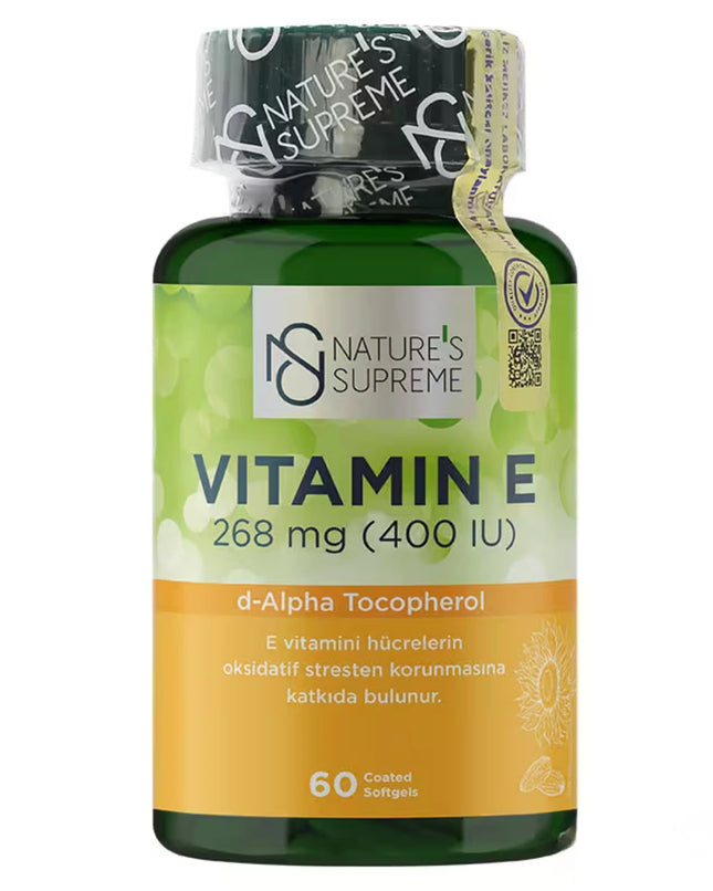 Nature's Supreme Vitamin E 400 IU 60 Kapsül