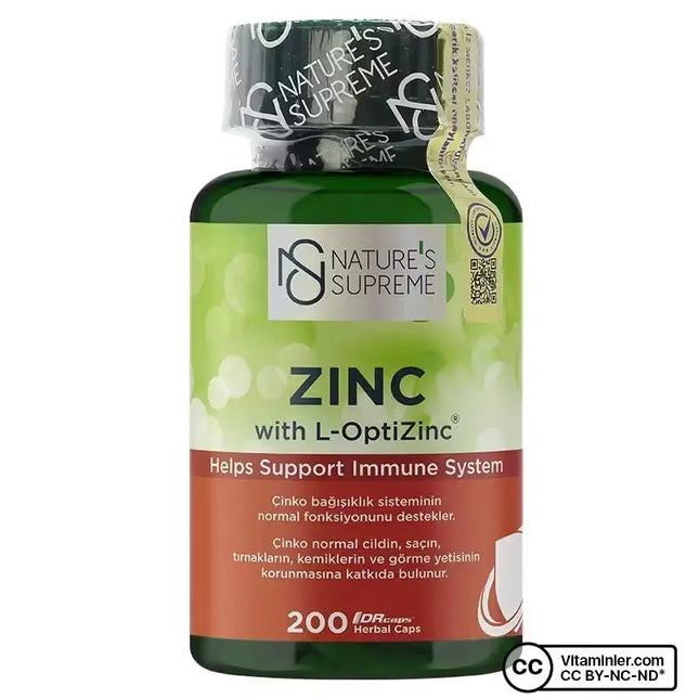 Nature's Supreme Zinc 15 Mg 200 Kapsül
